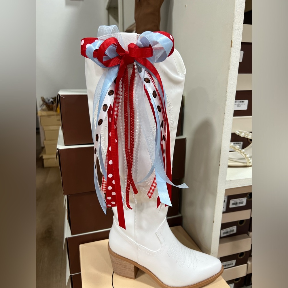 Hotty Toddy custom made boot bows